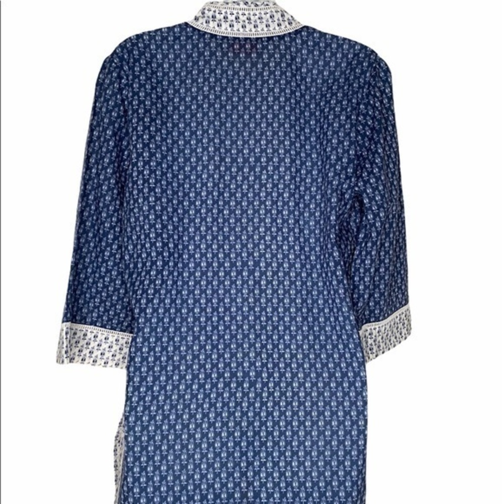 Tory Burch Tunic Blue and Creme Colored - Picture 2 of 12